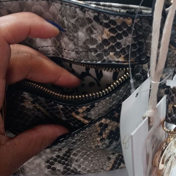 Jessica Simpson Natural Python Sabrina Shoulder Bag NWT - Picture 7 of 14